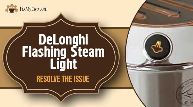 delonghi flashing steam light